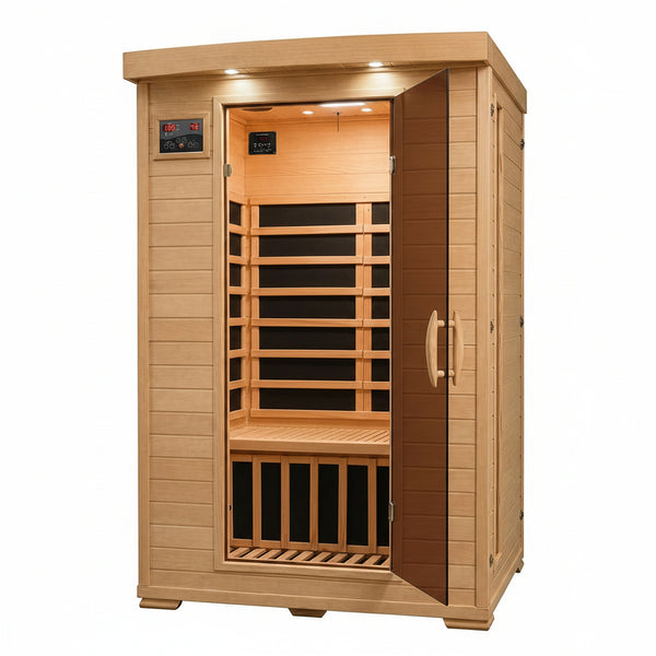 Coronado 2-Person Hemlock Deluxe Infrared Sauna with 6 Carbon Heaters