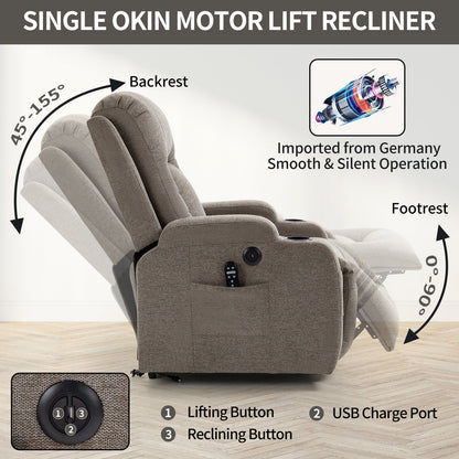 Power Lift Recliner Chair with Massage and Heat - ComfortMAX