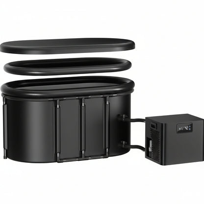 1/3HP Ice Bath Chiller & 148Gal Cold Plunge Tub Bundle | Cold Plunge Chiller with Built-In Pump & Filter, Insulated Ice Bath Tub for Cold Therapy, Recovery, Muscle Relaxation