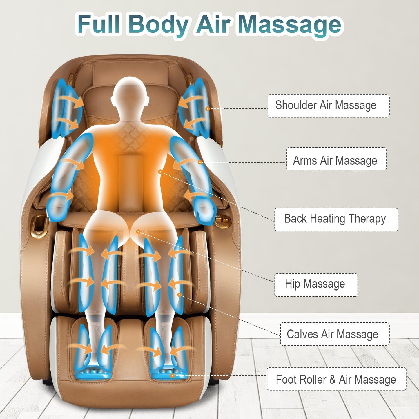 Giantex Full Body Zero Gravity Massage Chair Recliner W/ SL Track Heat